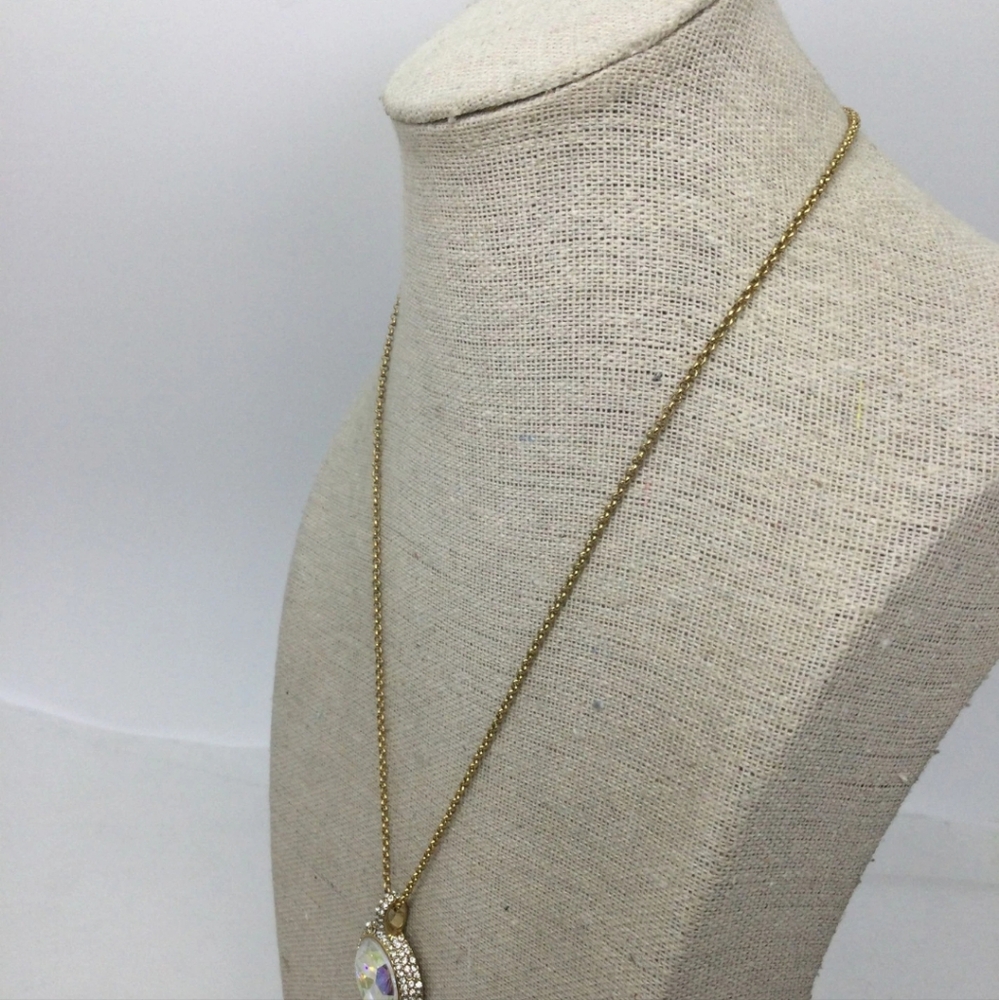 Kate Spade New York Iridescent Faceted Rhinestone Pendant Necklace – 18" EUC - Picture 2 of 6